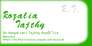 rozalia tajthy business card